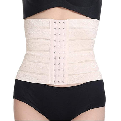 Blusiva Women’s 2-in-1 Combo (Beige) – High Waist Tummy Control Shapewear Shorts & Waist Trainer Slim Belt