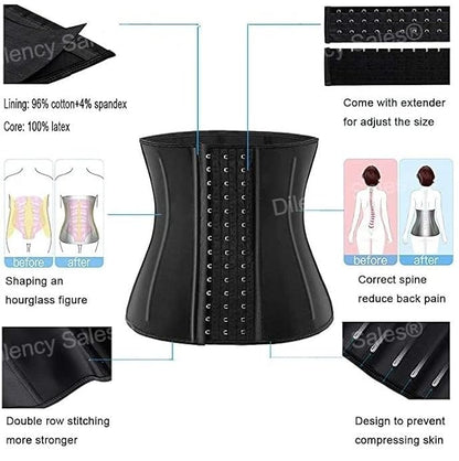 BLUSIVA Black Waist Trainer Slim Belt – Tummy & Thigh Shaper for Women and Girls