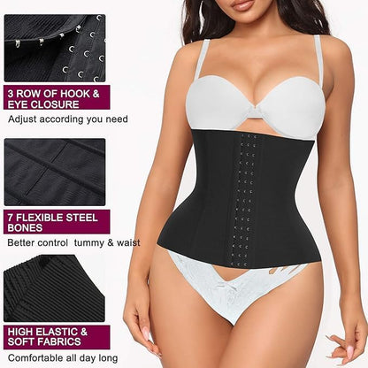 BLUSIVA Black Waist Trainer Slim Belt – Tummy & Thigh Shaper for Women and Girls