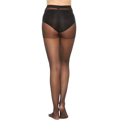 Blusiva Women’s 2-in-1 Combo (Black) – Sheer Pantyhose & Waist Trainer Slim Belt