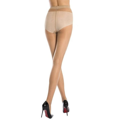 Blusiva Women’s 2-in-1 Combo (Beige) – Sheer Pantyhose & High Waist Tummy Control Shapewear Shorts