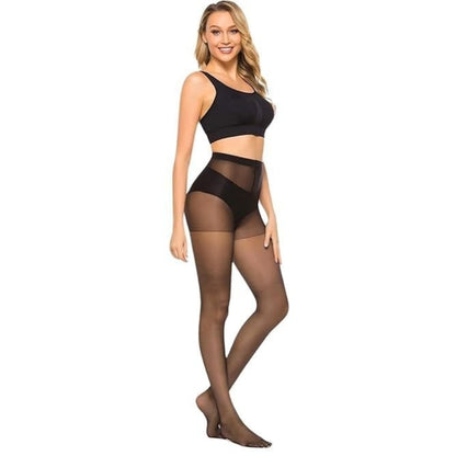 Blusiva Women's Black Sheer Pantyhose – 1 Pair Long Exotic Stockings & Tights